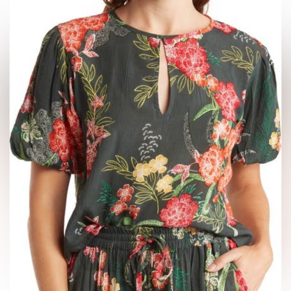 Walter Baker Wendy Floral Print Top Small NWT